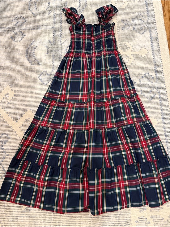 Hill House Dresses & Skirts - Hill House Navy and Red Plaid Tiered Sundress